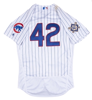 2018 Javier Baez Game Used Chicago Cubs Jackie Robinson Day Jersey Worn on 5/14/2018 (MLB Authenticated)